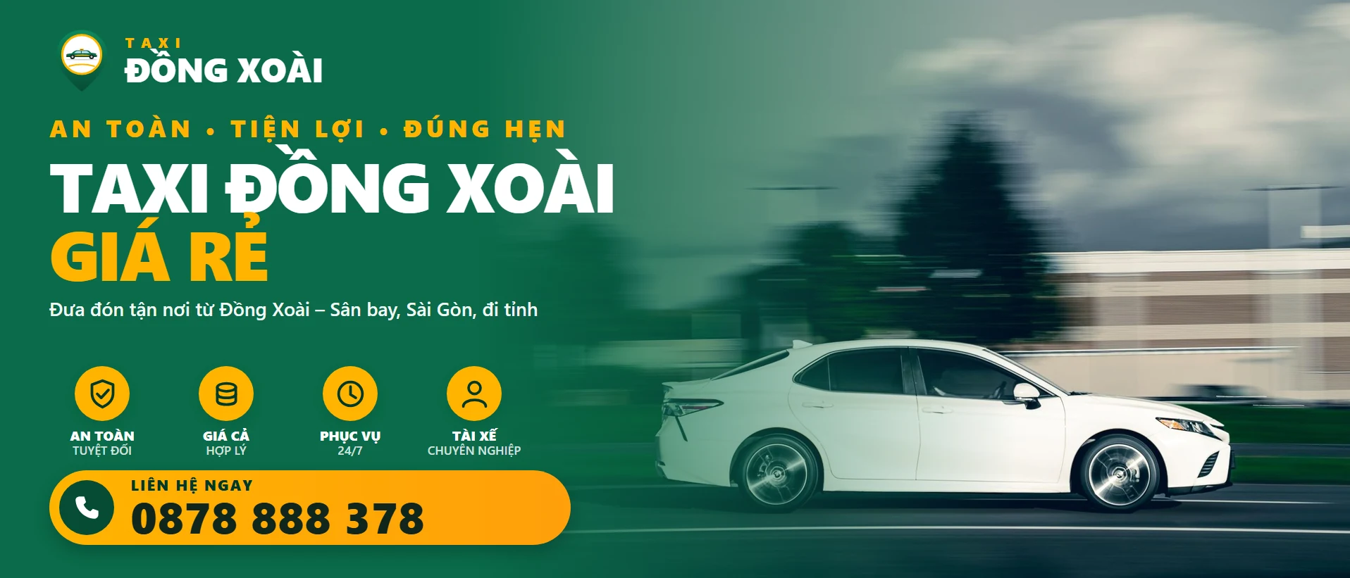 Taxi Đồng Xoài Giá Rẻ - An toàn, tiện lợi, đúng hẹn
