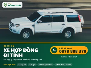 Xe hợp đồng đi tỉnh từ Đồng Xoài