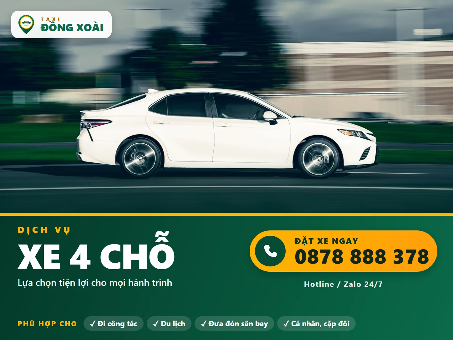 Thuê xe 4 chỗ tại Đồng Xoài