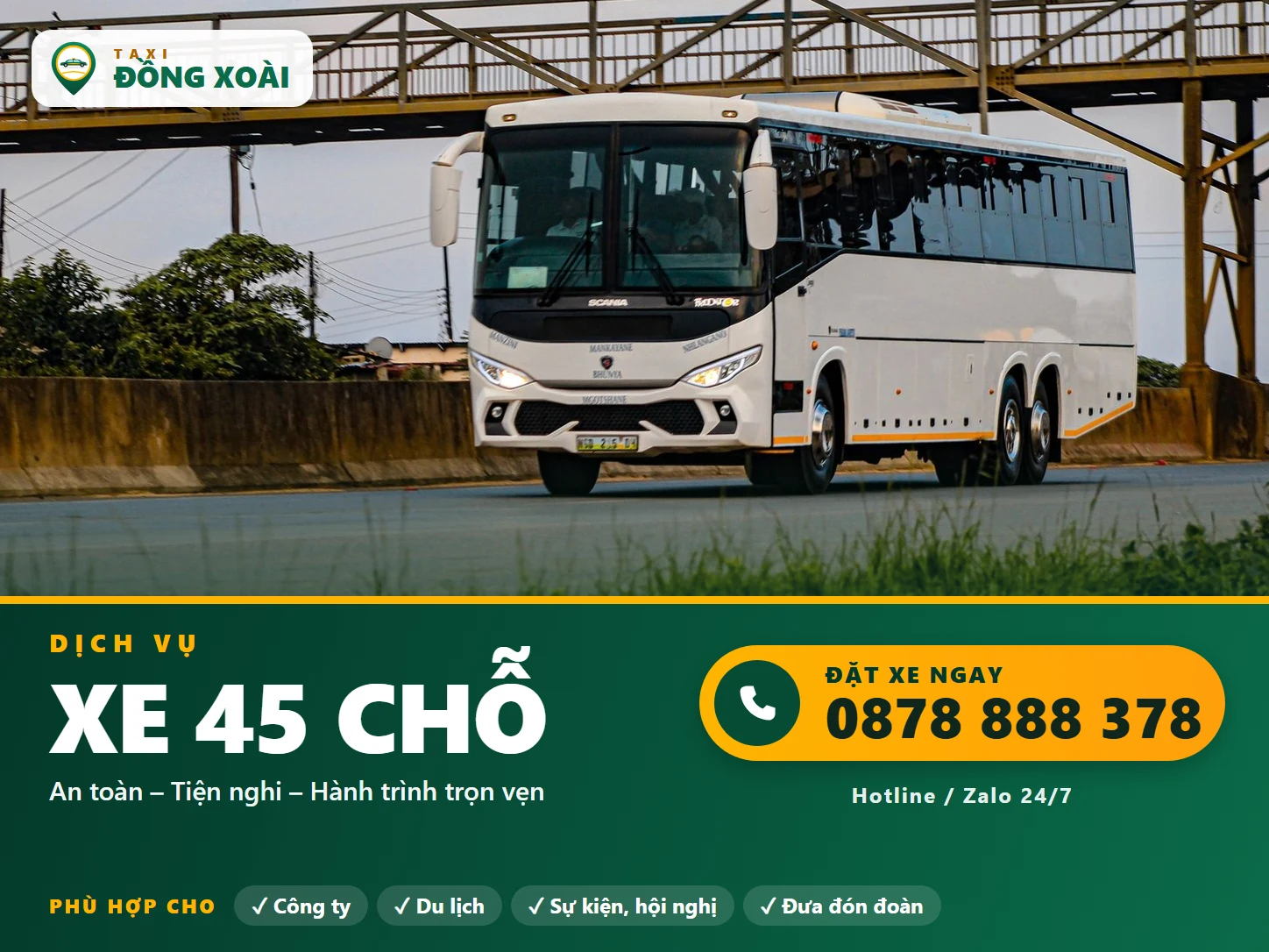 Thuê xe 45 chỗ tại Đồng Xoài